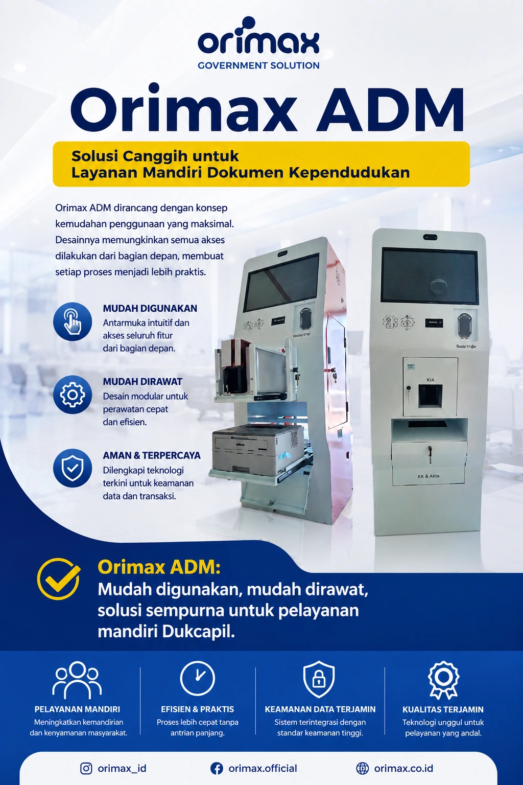 Anjungan Dukcapil Mandiri (ADM) by ORIMAX